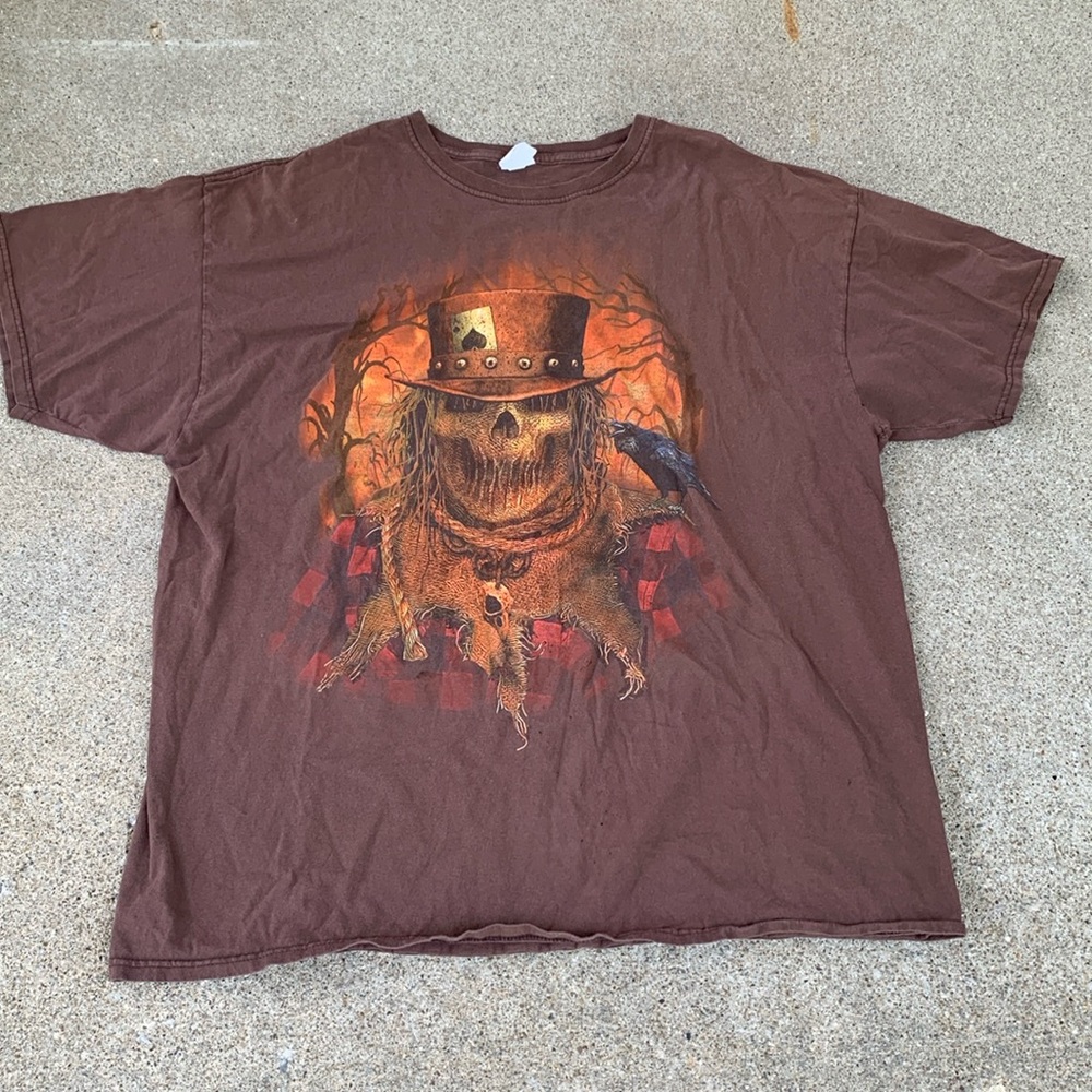 Vintage Halloween Demon Distressed T-Shirt Size 2X